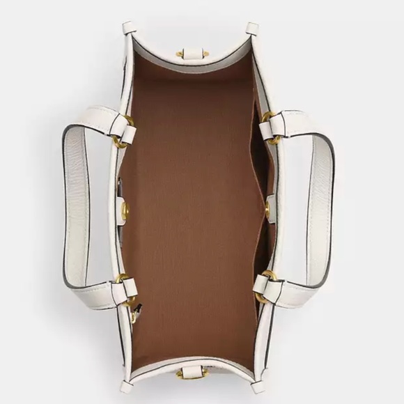 New🤍Coach White Dempsey Carryall Large Tote - Picture 2 of 6